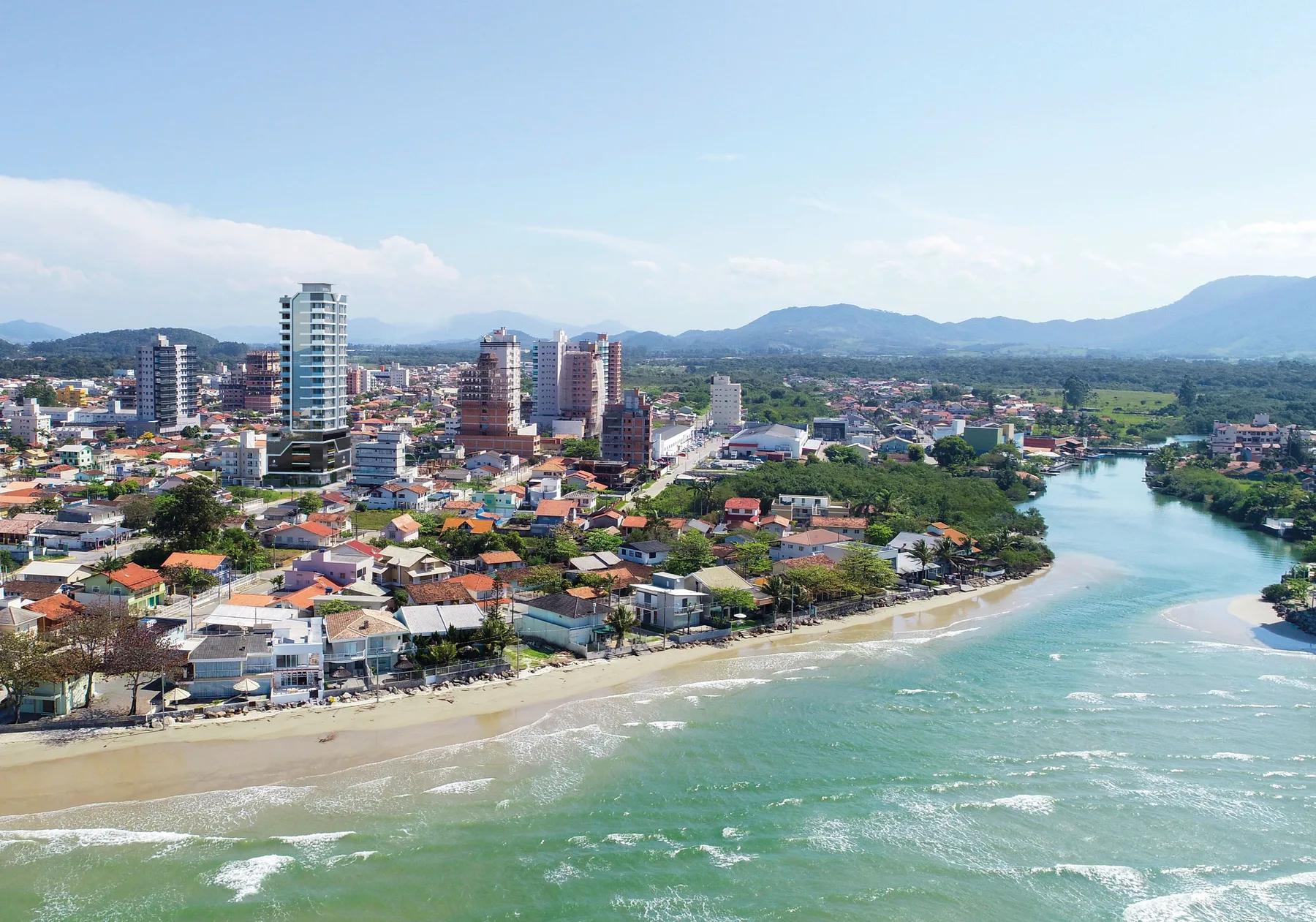 Vista aérea da localização do Selent Sunrise Residence